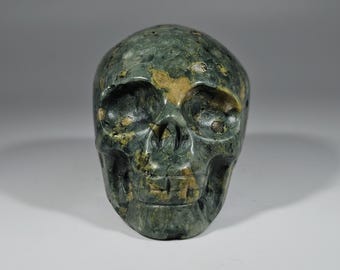 2.5" Rainforest Jasper Skull Carving