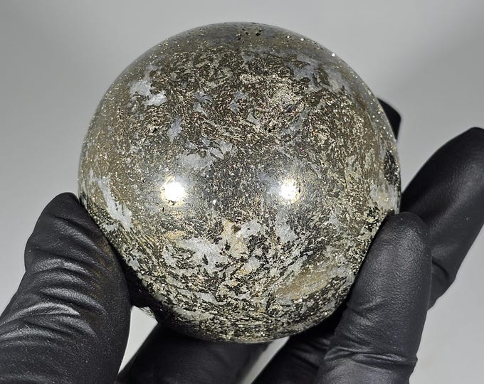 51mm Pyrite with Quartz Sphere