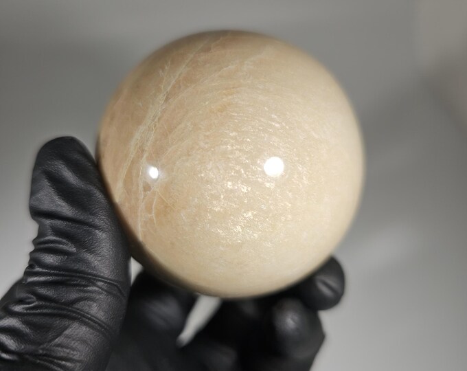 54mm Peach Moonstone Sphere *Imperfect