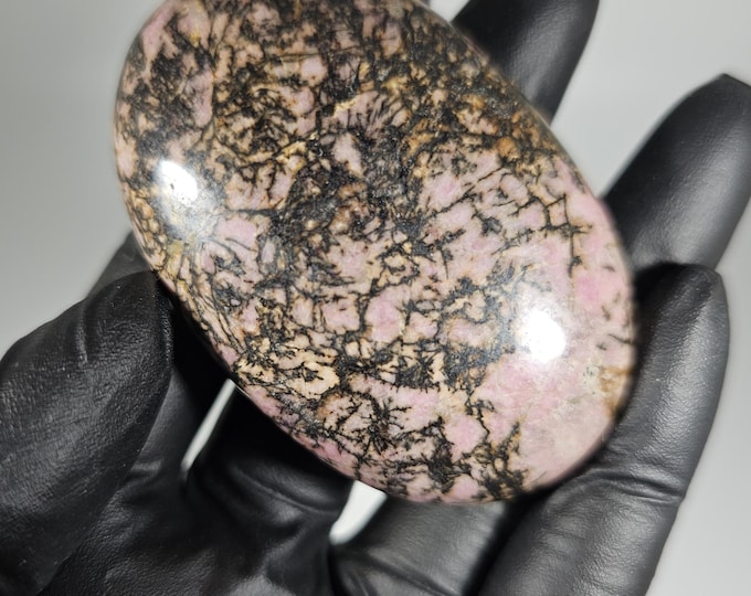Rhodonite Palm Stone