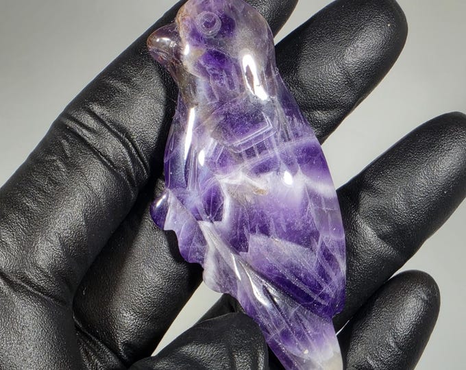 Dream Amethyst Bird Carving