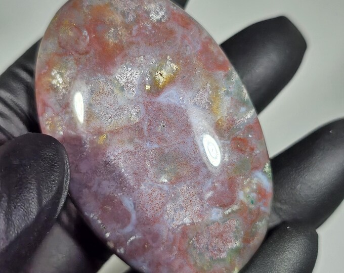 Colorful Ocean Jasper Palm Stone