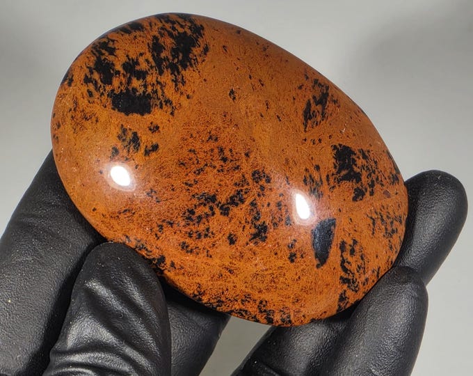 Mahogany Obsidian Palm Stone