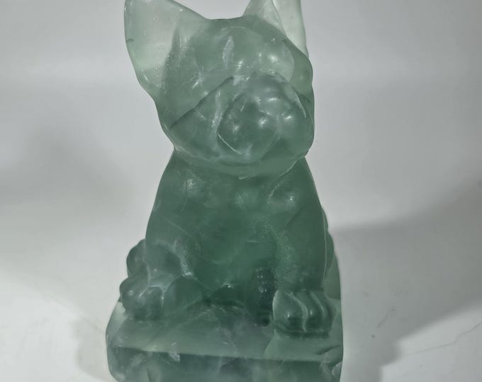 Fluorite Dog Carving