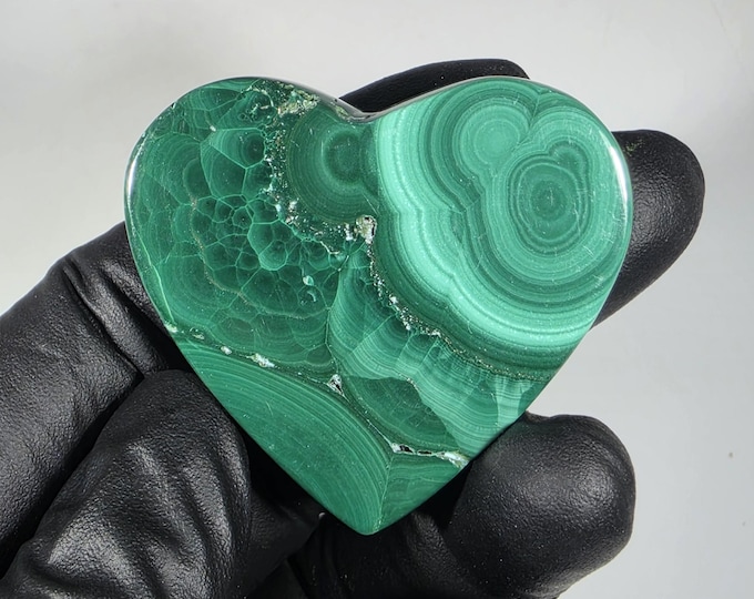 Natural Malachite Heart Stone
