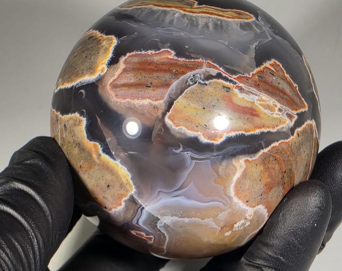 58mm Football Agate Sphere
