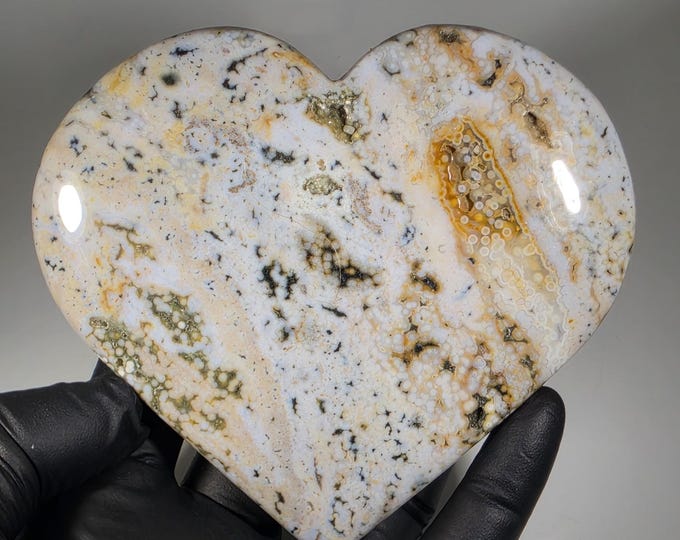 Ocean Jasper Heart Stone