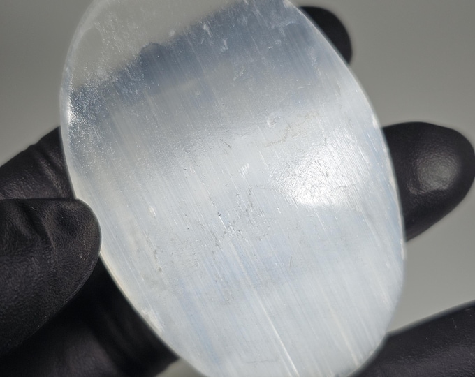 Selenite Palm Stone