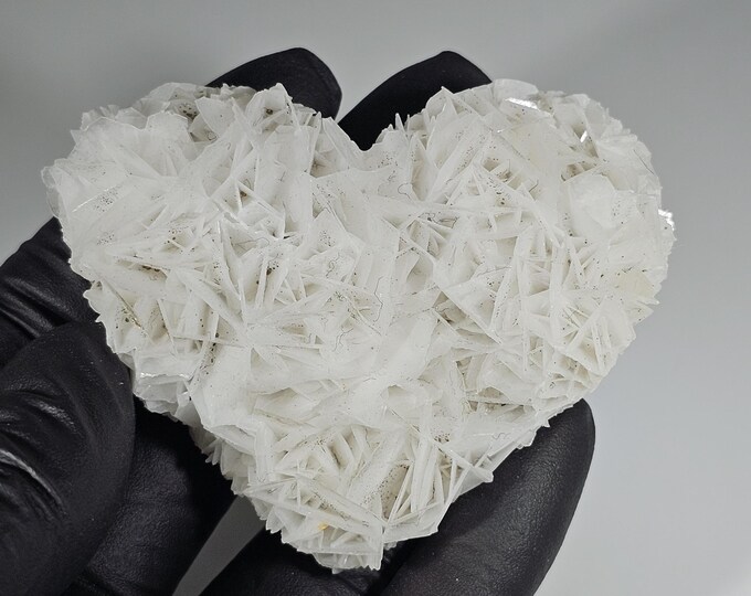 Angel Wing Calcite Heart Carving