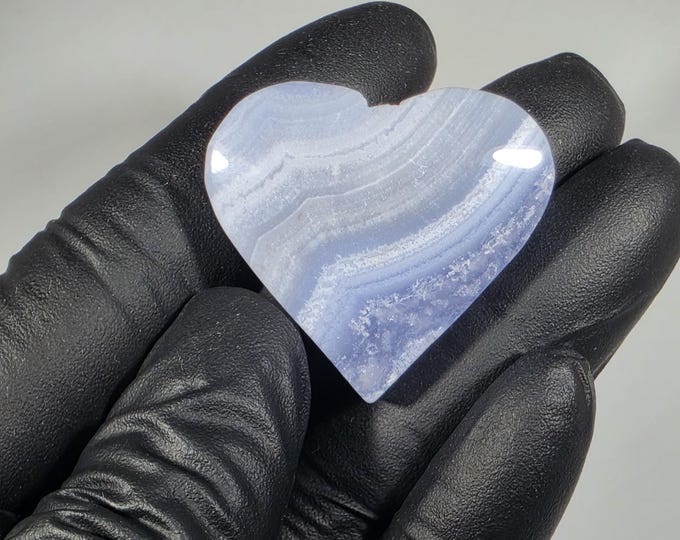 Blue Lace Agate Heart Stone