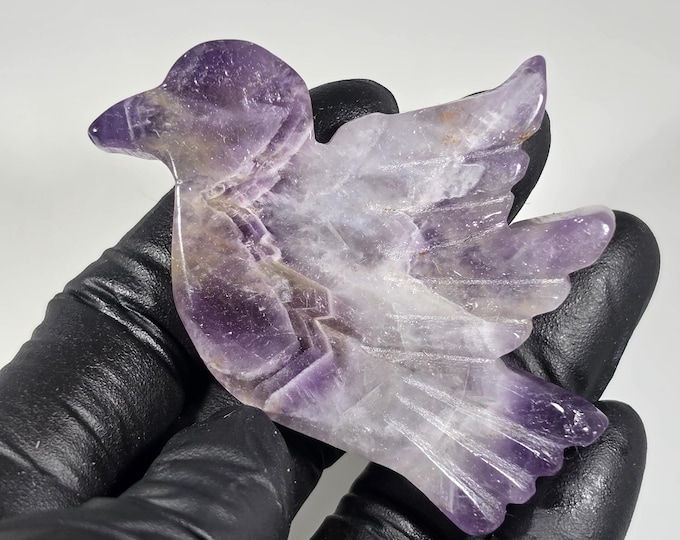 Dream Amethyst Bird Carving