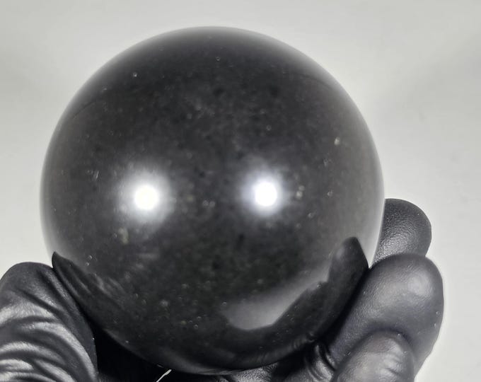 41mm All Black Tourmaline Sphere