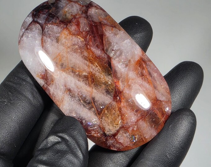 Fire Quartz Palm Stone