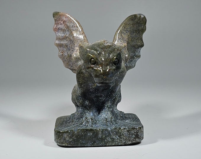 2.2" Ocean Jasper Gargoyle Carving
