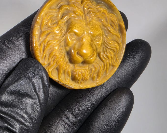 Tigerseye Lion Carving