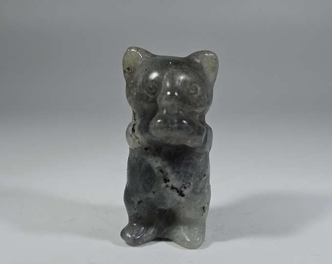 Labradorite Cat Carving