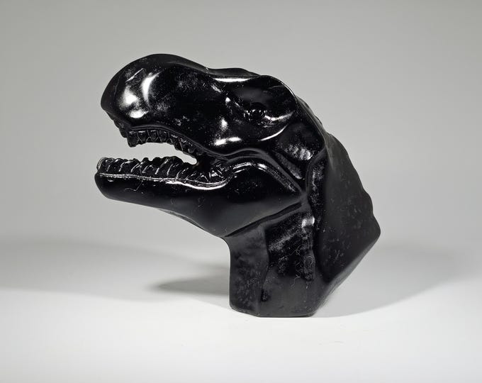 Obsidian Dinosaur Carving