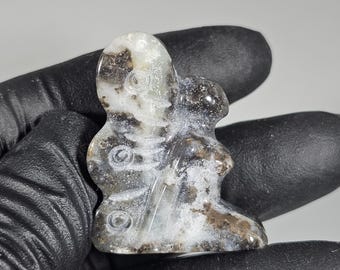 Mini Caribbean Calcite Fairy Carving
