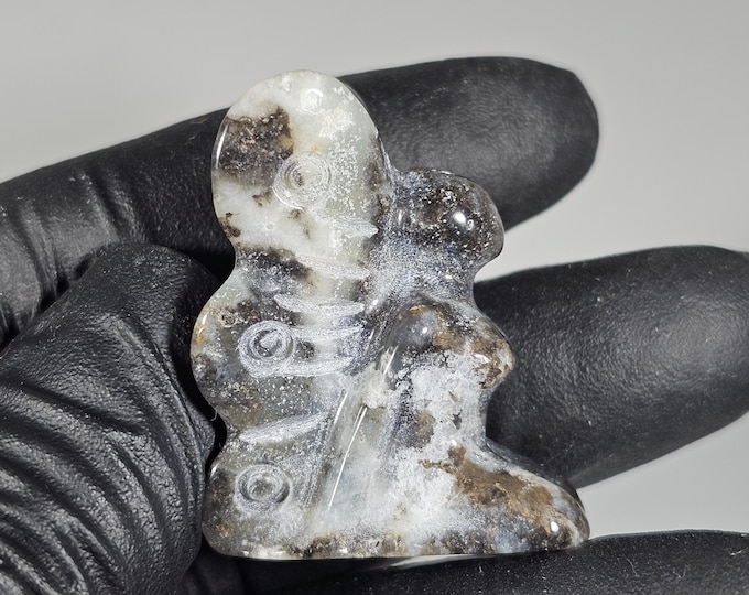 Mini Caribbean Calcite Fairy Carving