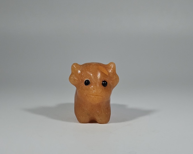 Mini Sunstone Highland Cow Carving