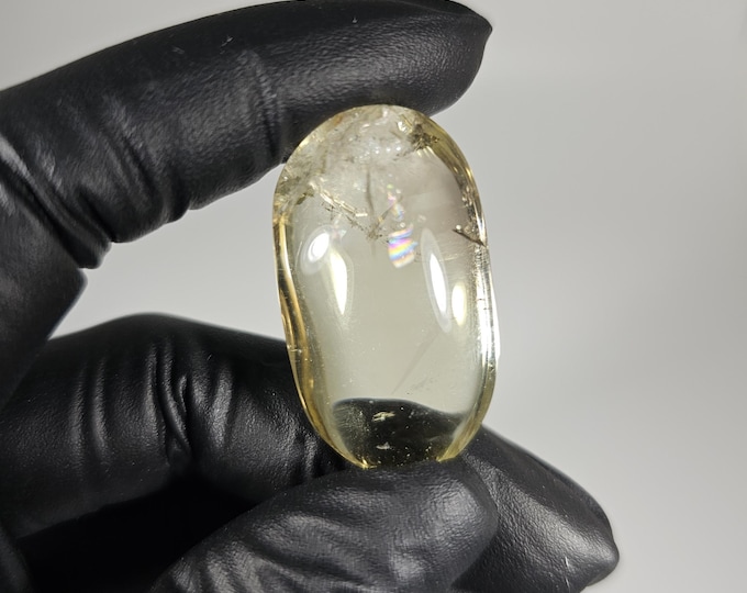 Mini Citrine Palm Stone