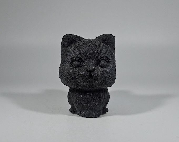 Obsidian Cat Carving *Imperfect