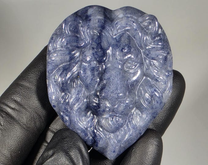 Blue Aventurine Lion Carving