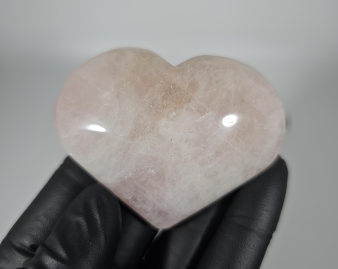 Rose Quartz Heart Carving