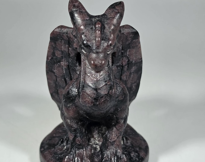 Garnet in Arfvedsonite Dragon Carving