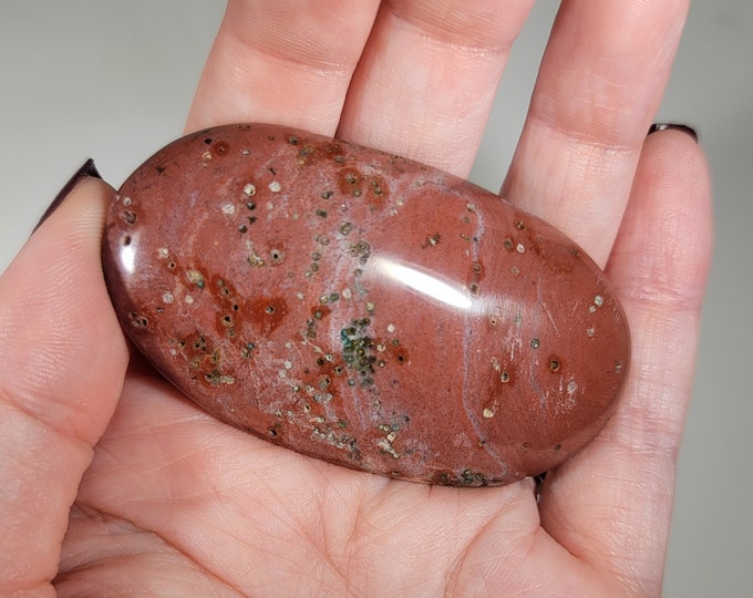 Colorful Ocean Jasper Palm Stone