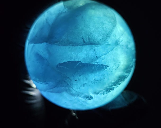 39mm Blue Fluorite Sphere