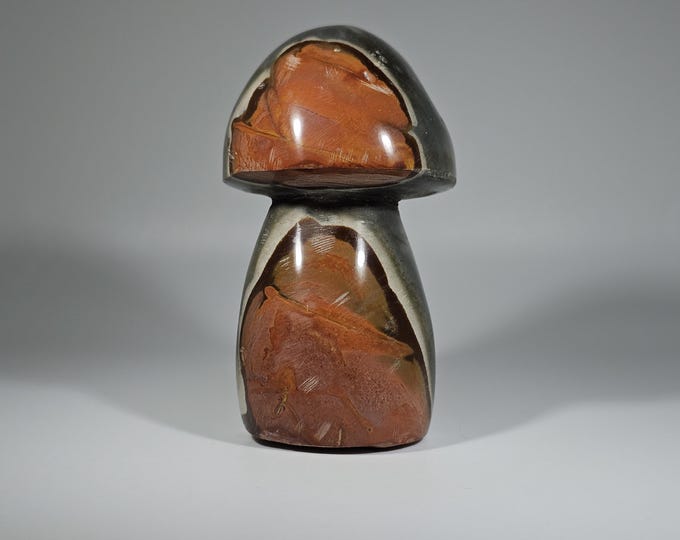 3.5" Polychrome Jasper Mushroom Carving