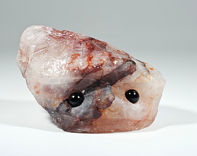 Fire Quartz Pet Rock Carving