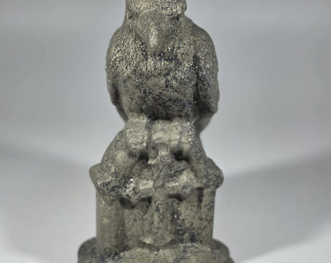 Pyrite Crow Carving