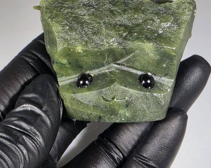 Green Jade Pet Rock Carving