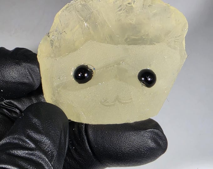 Citrine Pet Rock Carving