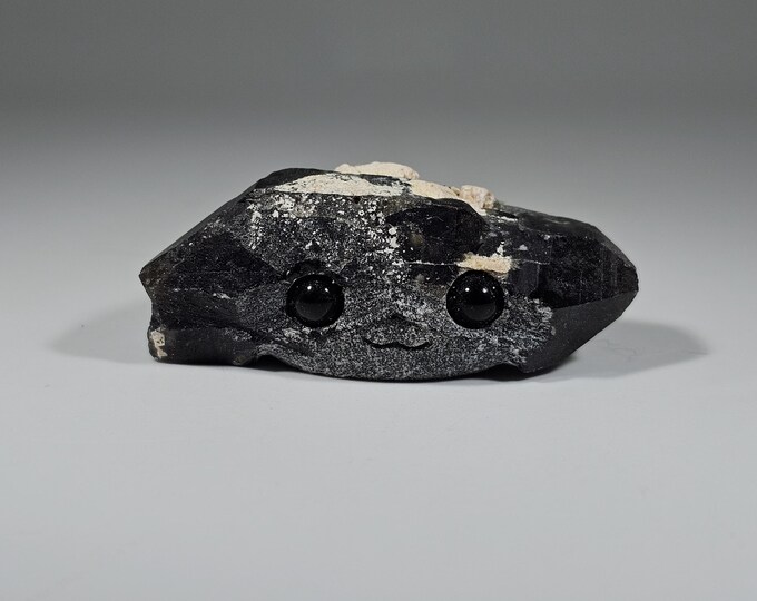 Black Quartz Pet Rock Carving