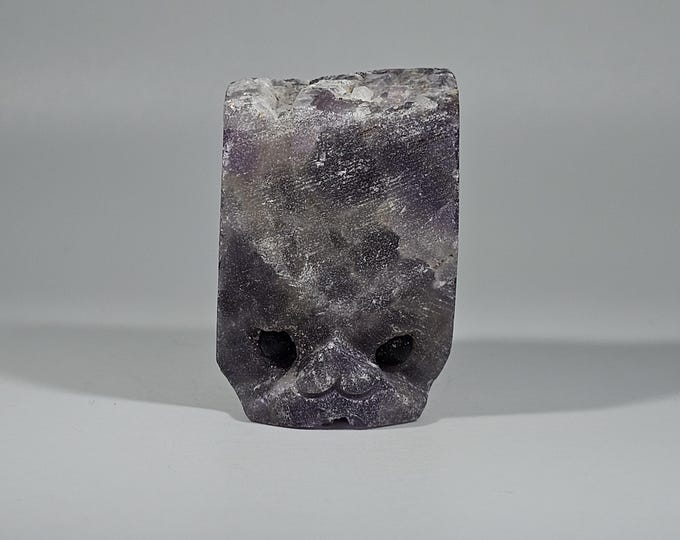 Dream Amethyst Pet Rock Carving