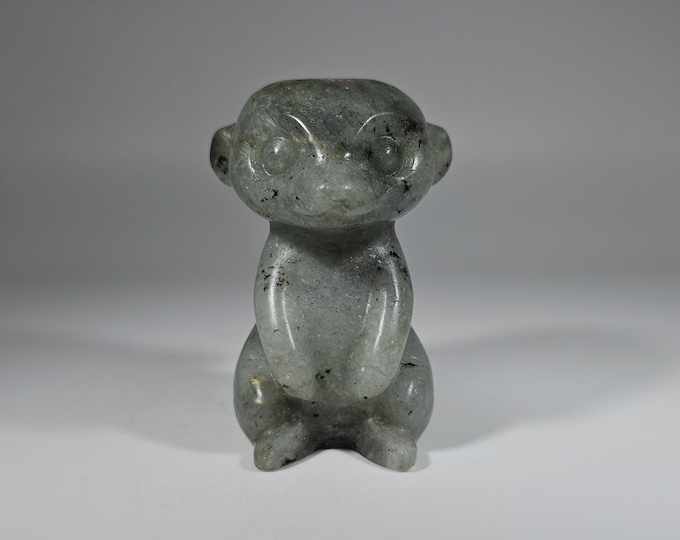Labradorite Meerkat Carving