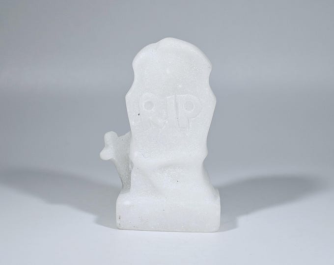 2" White Jade Tombstone Carving