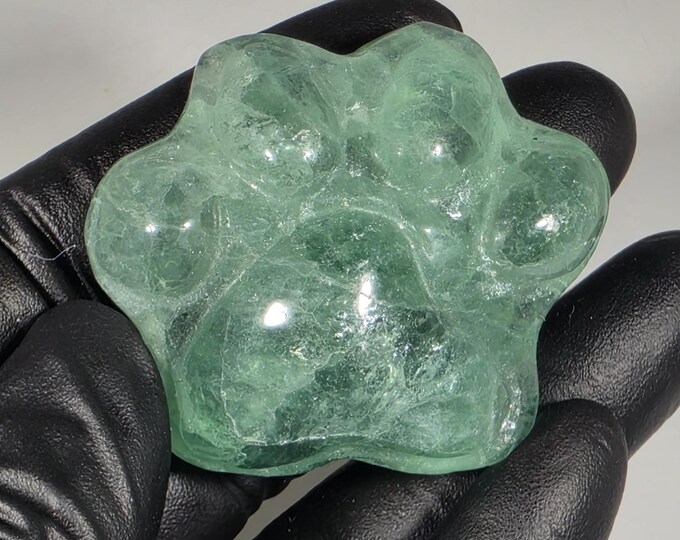 Fluorite Cat Paw Carving 1.6"