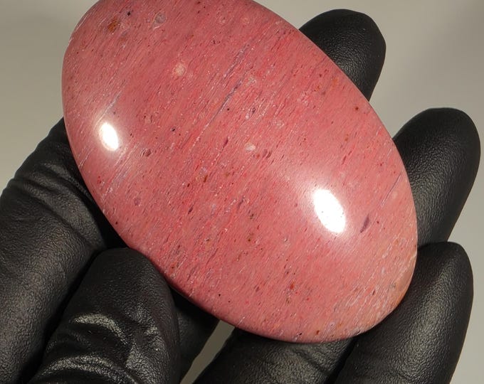 Pink Petrified Wood Palm Stone