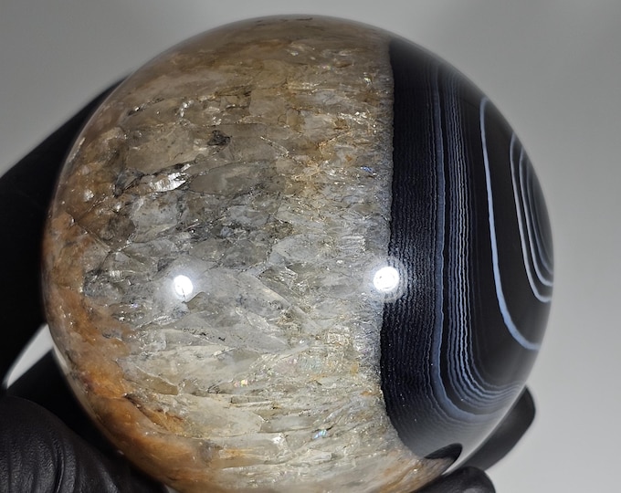 67mm Black Agate Sphere