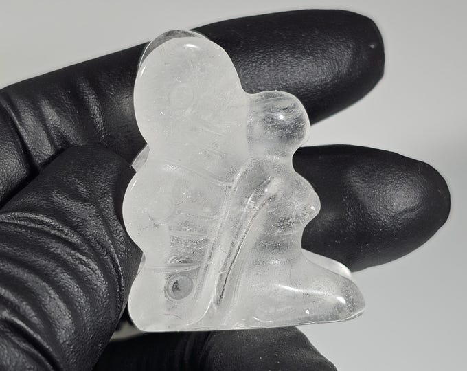Mini Clear Quartz Fairy Carving