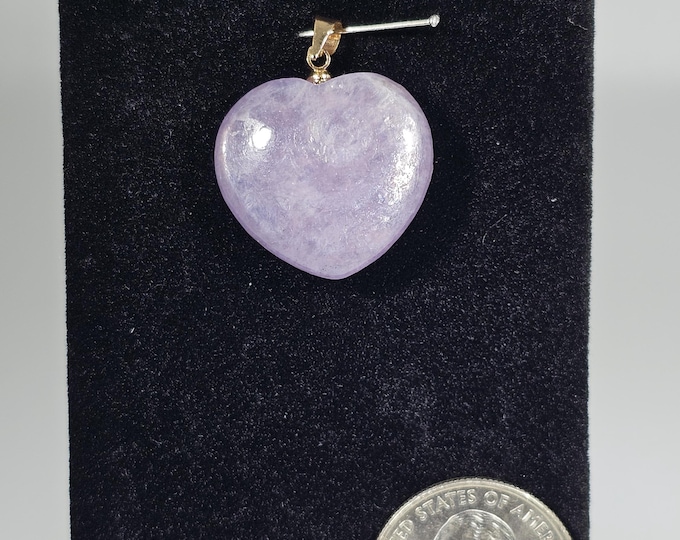 Purple Mica Heart Pendant