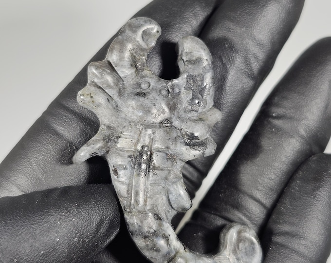 Larvikite Scorpion Carving