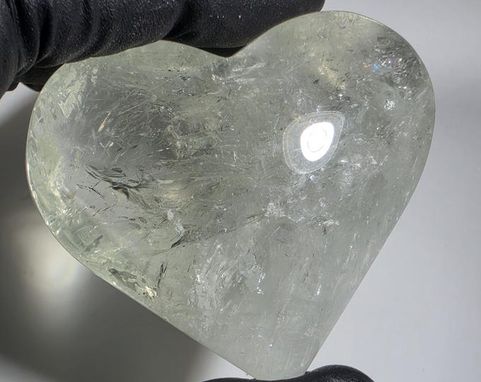 Prasiolite Heart Stone Green Amethyst