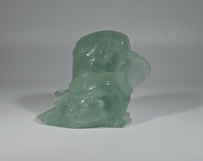 Green Fluorite Bird Carving Parrot