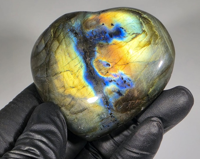 Labradorite Heart Stone