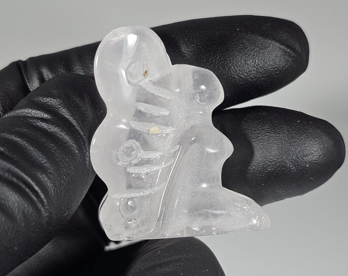 Mini Clear Quartz Fairy Carving